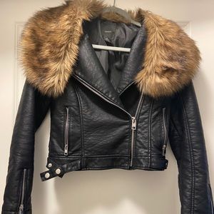 Black leather jacket